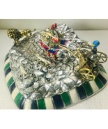 Ramses The Lion hunts Custom sterling silver Egyptian tabletop miniature - $8,251.98 MXN