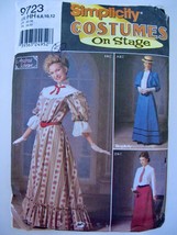 Vtg Uncut Simplicity 9723 Victorian Stage Costumes 6 8 10 12 Music Man C... - $12.99