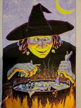Wicked Witch Glow In The Dark Windsock Fabric Panel Cut &amp; Sew Halloween Cauldron - £13.58 GBP