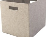 Better Homes &amp; Garden™ ~ TAN ~ 12.75&quot; ~ Fabric Storage Cube/Bin - £18.04 GBP