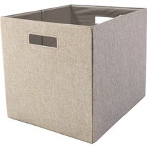 Better Homes &amp; Garden™ ~ TAN ~ 12.75&quot; ~ Fabric Storage Cube/Bin - £17.93 GBP