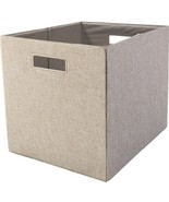 Better Homes &amp; Garden™ ~ TAN ~ 12.75&quot; ~ Fabric Storage Cube/Bin - £17.55 GBP