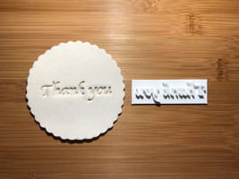 embossing for cupcake and cake - stamps sugarpaste Thank you - $5.12