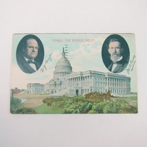 Postcard President WJ Bryan &amp; VP JW Kern Portraits Political Antique 1908 - £7.86 GBP