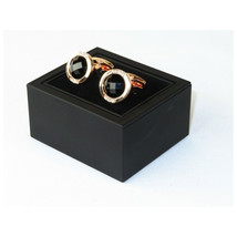 Mens Cufflinks by Vitorofolo for French Cuff Shirt V39-11 gold Plated,Stoned image 3