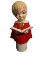 Vintage Hand painted Ceramic Choir Girl Christmas statue 10.75&quot; tall - $14.40