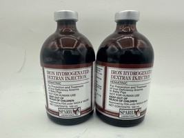 2 Bottles: Spearhawk Iron Hydrogenated Dextran Injection for Pigs 3.38 o... - $29.97