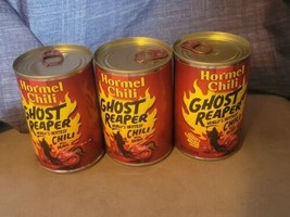 Lot of 3 Cans Limited Edition Hormel Ghost Reaper World’s Hottest Chili ... - £15.81 GBP