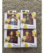 4 Pc Set 2024 JAKKS PACIFIC THE SIMPSONS WAVE 1 2.5&quot; ACTION FIGURE SET - $46.74