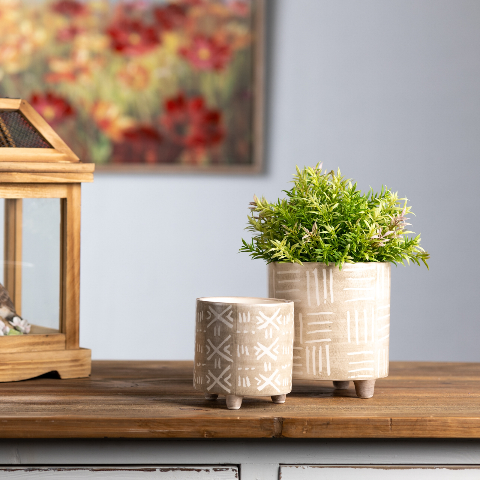 Footed Stone Planter (Set of 2) - $52.56