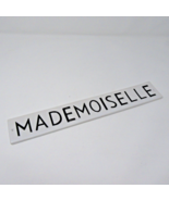 Mademoiselle Ceramic Sign Black &amp; White French Country Farmhouse 16&quot; x 2.5&quot; - £18.13 GBP