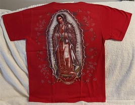 Our Lady Of Guadalupe Nuestra Reyna Virgin Mary Pray Religion Red T-SHIRT - £8.86 GBP