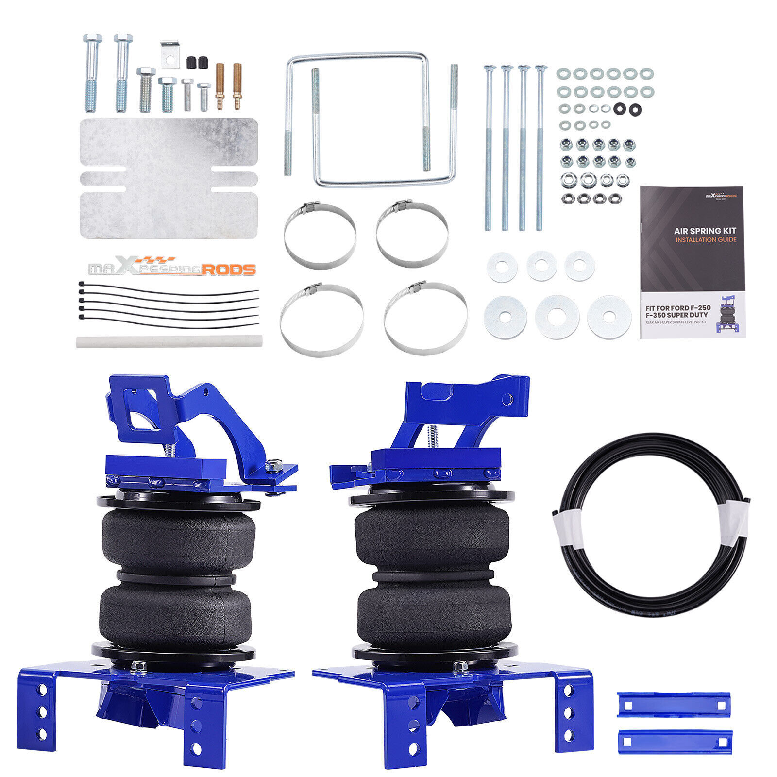 Air Helper Spring Bag Suspension Kit fit Ford F250 F350 F450 5000 lbs 2011-2014