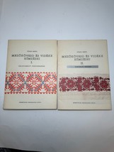 2 Hungarian Embroidery Pattern Books Sewn Canvas & Free Draw Of Mezokovesed - $89.05