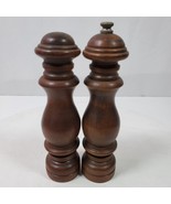 Vintage MCM Woodcrest By Styson Japan 7 Inch Salt &amp; Pepper Shaker &amp; Grinder - $24.00