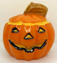 Vintage Halloween Jack-O-Lantern Candle 3&quot; SKU H492 - £13.47 GBP