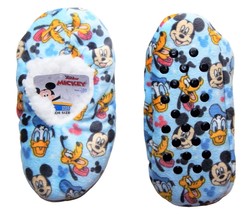 MICKEY MOUSE Fuzzy Babba Slippers Sizes 2T-3T (Shoe 5-7) or 3T-4T (Shoe ... - $10.99