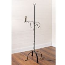 Wrought Iron Adjustable Floor Lamp with Heart Top image 2