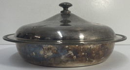 Wilcox S.P. Co. International Silver Plated Divided/Covered Dish with Lid 9.5&quot; - £26.14 GBP