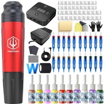 Tattoo Kit Complete For Permanent Makeup Tattoo Pen Machine with Needles... - $34.91+