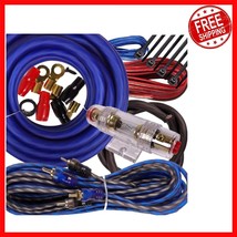 High Performance 2600W 4 Gauge Power &amp; Ground Cable Kit - Ideal for Vehi... - $947.70 MXN