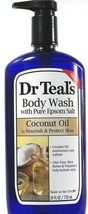 1 Count Dr. Teals Pure Epsom Salt Coconut Oil Nourish Protect Body Wash 24Fl oz