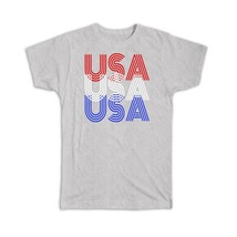 USA : Gift T-Shirt United States Patriotic American Americana 4th July - £14.14 GBP