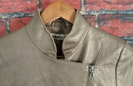 NEW Abandon Frankie Moto-Style Italian Lamb Leather Jacket Size M Copper... - £27.96 GBP
