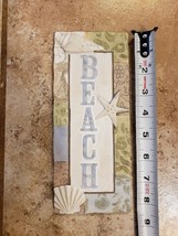 Ceramic Wall Plaque Tile Beach Starfish Seashells Ocean Nautical Decor FS - £15.76 GBP