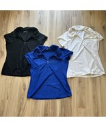 Nike Golf Lot of 3 Dri-Fit Polos Size Large Blue White Black Pickleball ... - $660.74 MXN