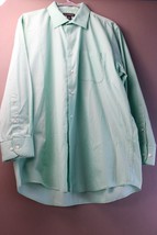 Mens Bill Robinson Dress Shirt Size Large 16-16.5  32/33 Green Cotton L.S.  1478 - £10.21 GBP