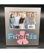 Vintage Friends 4&quot;x6&quot; Silver Metallic Border Blue &amp; Pink Floral Photo Frame - $9.49