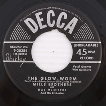 Mills Brothers – The Glow-Worm / After All - 1952 45 rpm 7&quot; Vinyl Record 9-28384 - £3.62 GBP