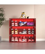 Red LED Lighted Shoe Display Box - 3-Tier with Glass Doors - €125,48 EUR