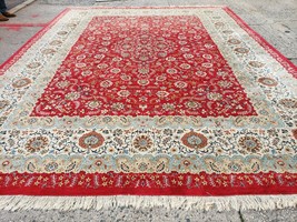 10x13 Oriental Carpet, 10 x 13 Handmade Rug Red 13x10 Wool Rug 10x13 Fine Rug - £3,897.67 GBP