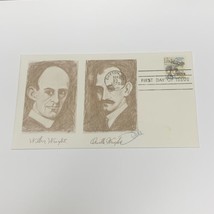 Wilbur Wright and Orville Wright Sketched Mail Cover First Day Issue 197... - $7.88