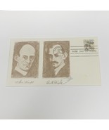 Wilbur Wright and Orville Wright Sketched Mail Cover First Day Issue 197... - £6.16 GBP