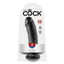 Pipedream King Cock 8 in. Cock Realistic Dildo With Suction Cup Black - £33.17 GBP