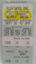 Fleetwood Mac / Stevie Nicks - Vintage Sept 30, 1987 Concert Ticket Stub - £7.86 GBP