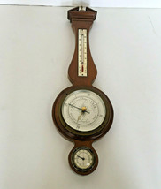 Vintage weather station wood banjo shape airguide sold as is for parts - $549.09 MXN