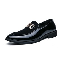 Platform Slip-on Loafers With High-quality Bright Leather Comfortable Ox Shoes B - £44.44 GBP