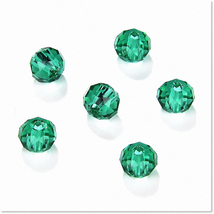 10mm Green Crystal Glass Beads - 200pcs Briolette Faceted Rondelle Space... - $32.66