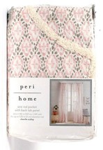 1 Ct Peri Home Chenille Scallop 50" X 95" Blush Rod Pocket With Back Tab Panel - $33.99