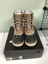 SOREL Women&#39;s Slimpack III Lace Up Waterproof Leather Winter Boot Khaki Size 12M - $95.04