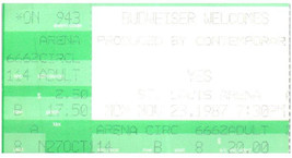 Oui Billet Souche 23 Novembre 1987 St. Louis Missouri - £31.46 GBP