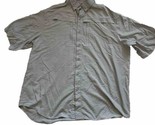 Habit Mens Outdoor Shirt XL Gray Vented Nylon Short Sleeve Button Hiking... - $14.99