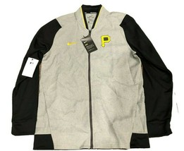 NWT New Pittsburgh Pirates Nike Dri-Fit Full Zip Size Small Game Jacket - £50.38 GBP