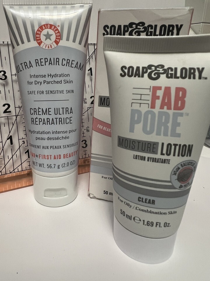 both Fab Soap Glory  Pore Moisture Lotion Comb Skin, 1.69 Oz+ ultra repa... - $23.37