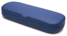 NEW Hard Case for Eyeglasses Glasses Dark Blue w/ Cleaning Cloth 160x60x35mm C6 - $10.77