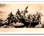 RPPC Washington Crossing Delaware River Painting UNP Postcard I19 - $2.92